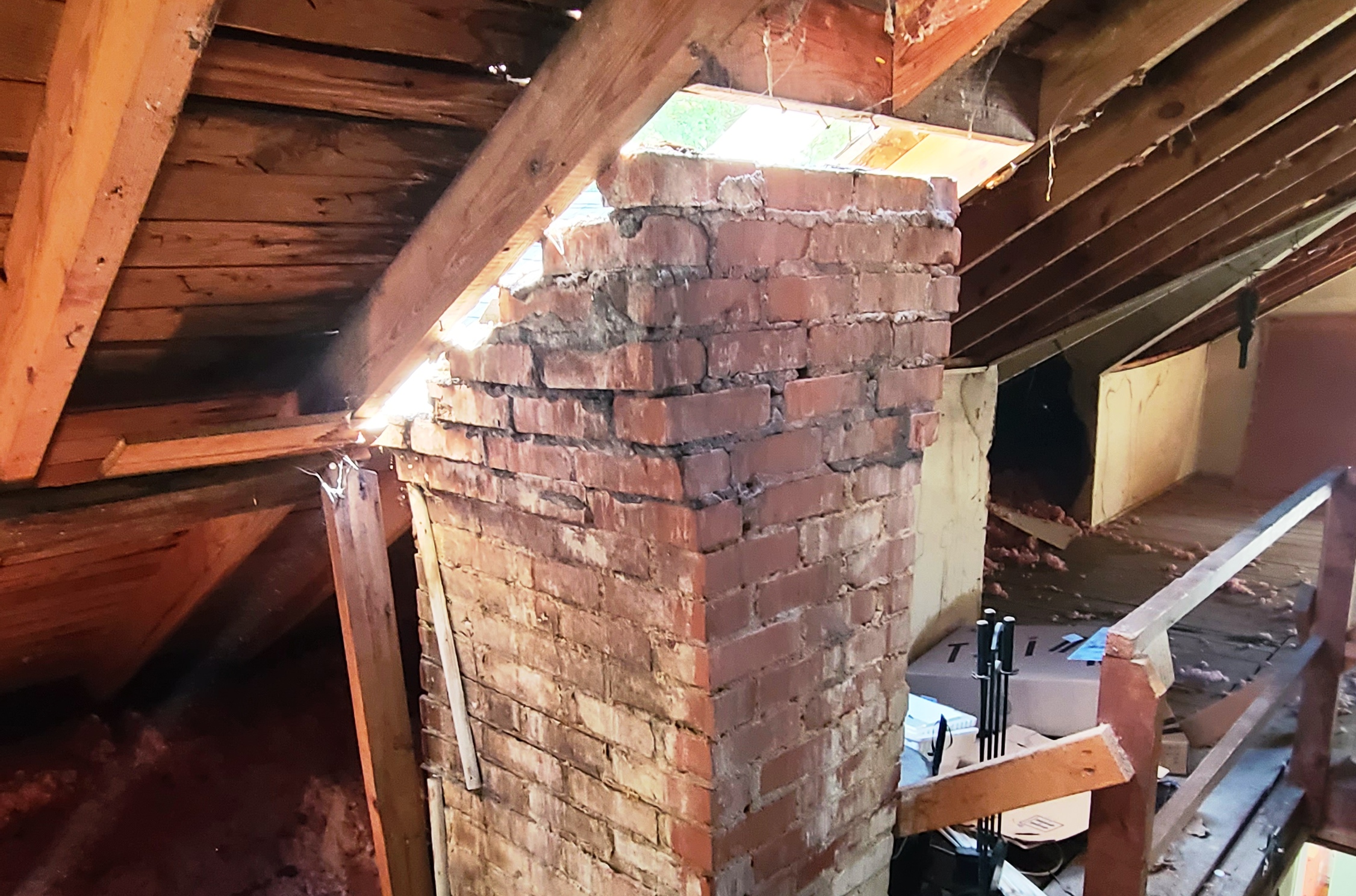 brick chimney removal