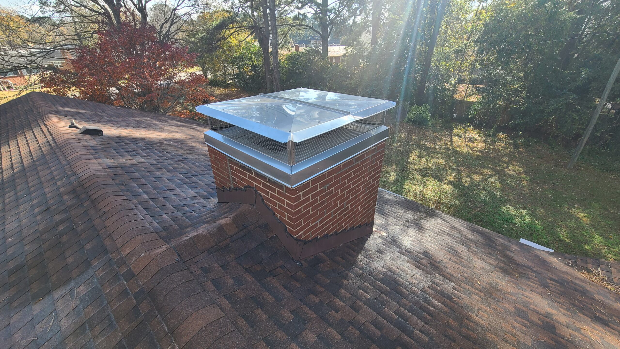 custom stainless steel chimney cap install